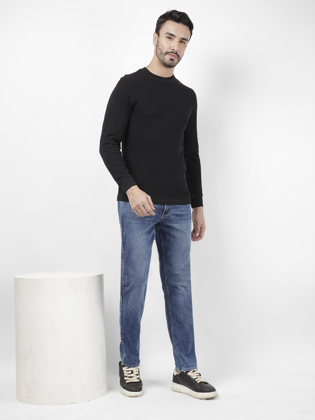 Numero Uno Men Solid Blue Jeans